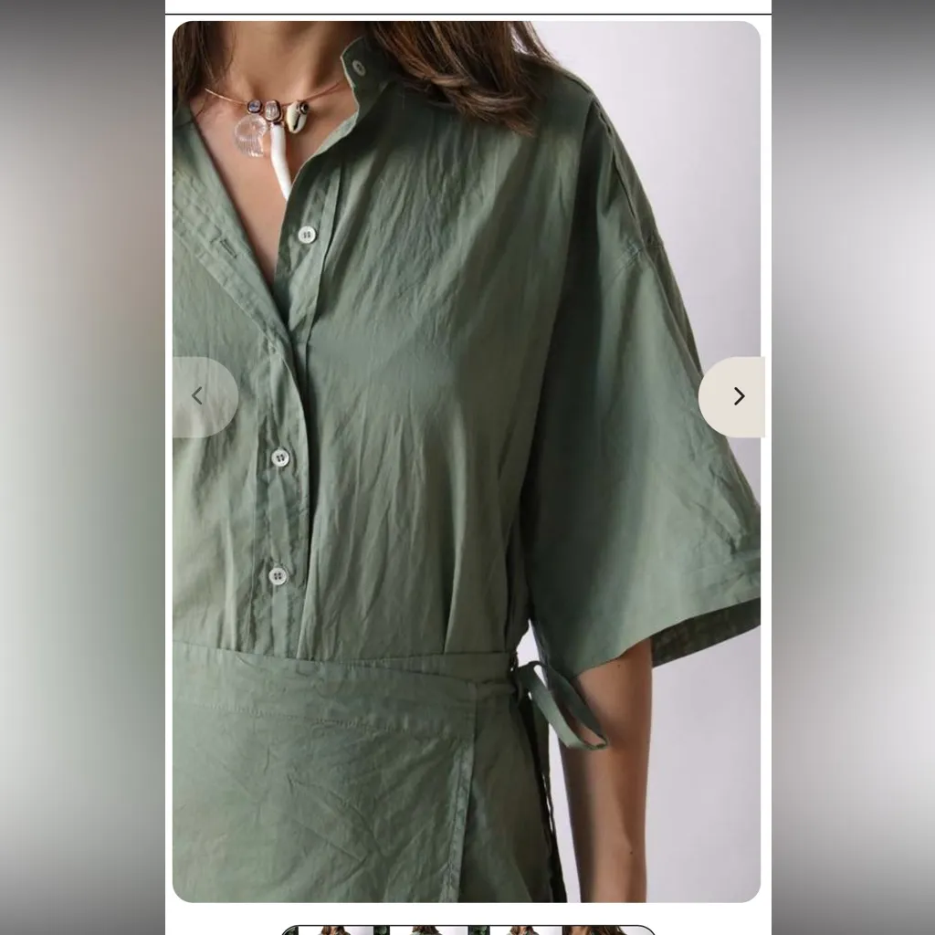 NWT Xirena Agnes dress green army Size M - Image 3