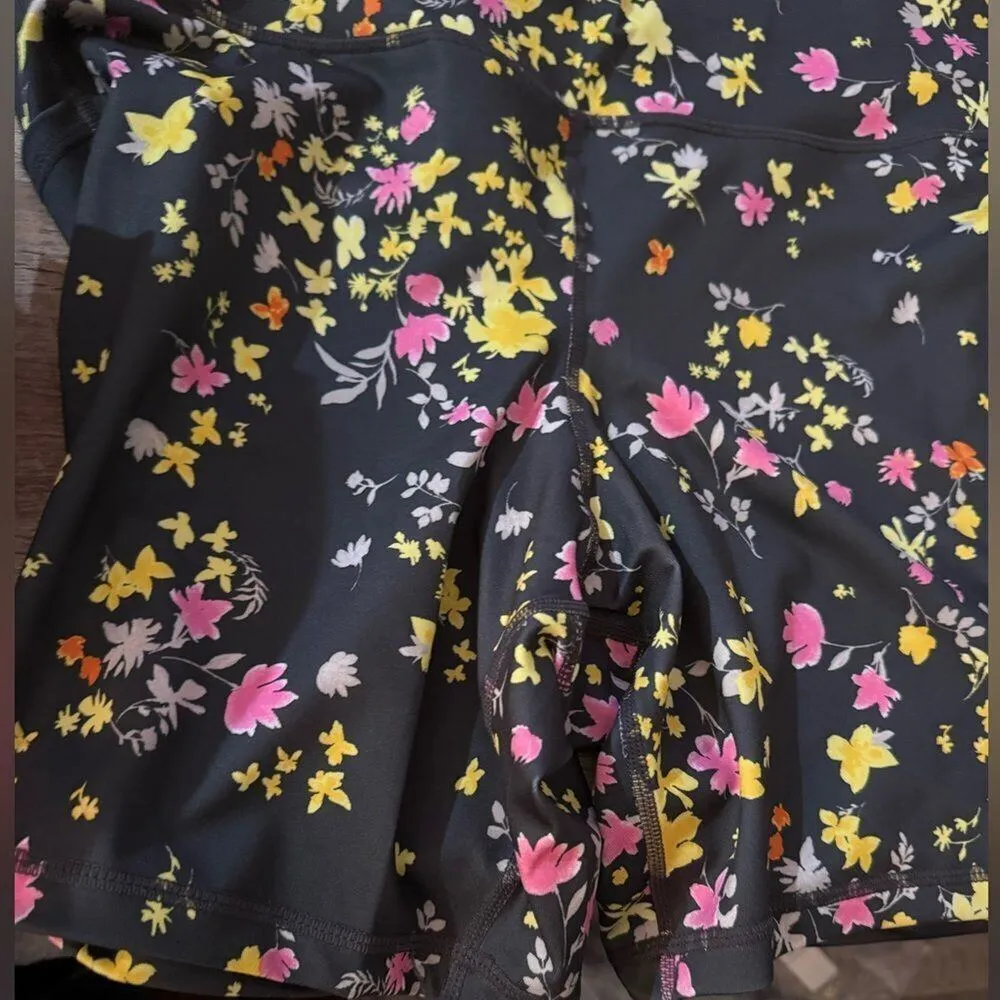 ID Ideology Pansy Poppyseed Printed Biker Shorts Size 2X New with Tag - Image 2