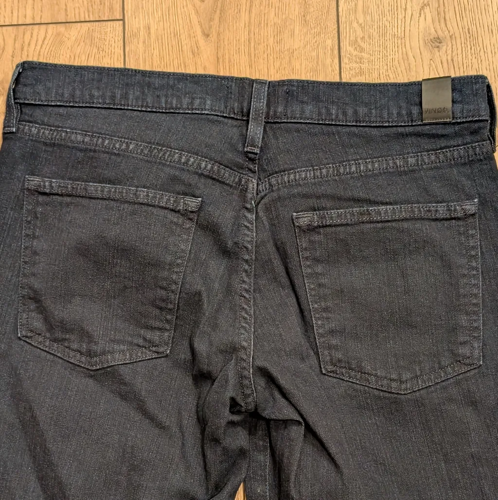 Vince Mason Womens 29 Jeans Relaxed Rolled $220 Dark Indigo Wash Skinny Crop Leg - Image 12