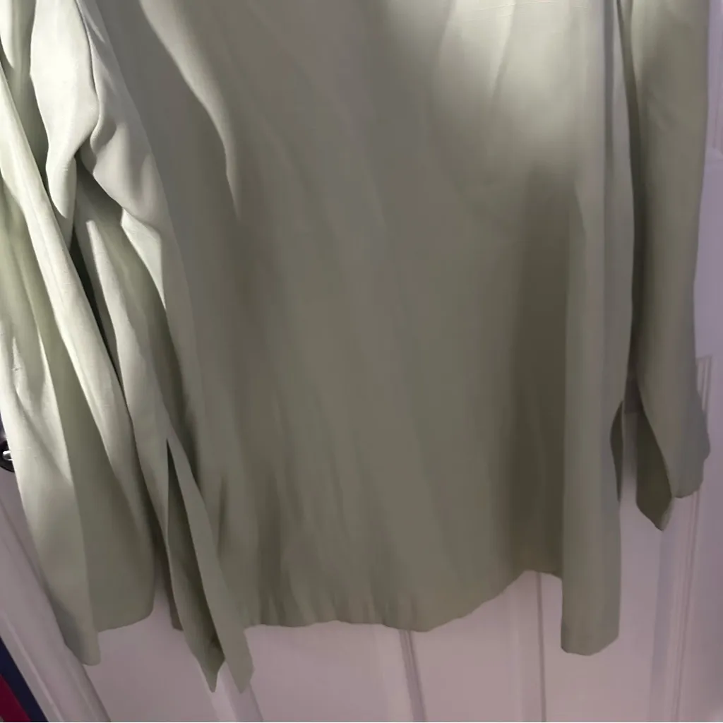 Elegant Sage Green Women's Top Jaclyn Smith VTG Church Blouse & Pant Set Grandma - Image 8