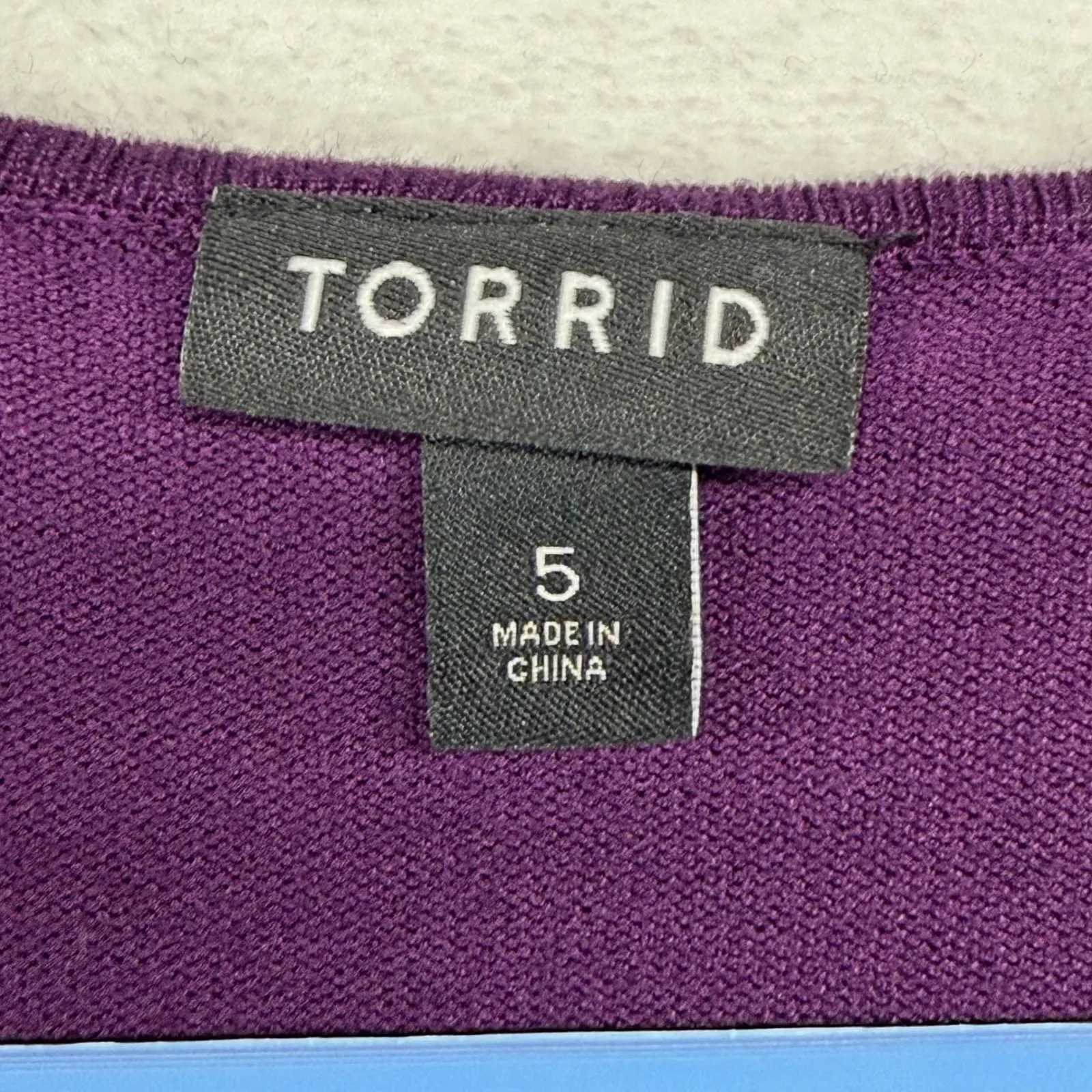 Torrid Purple Knit Dress Plus Size 5X Criss Cross V Neck 3/4 Sleeve‎ - Image 4