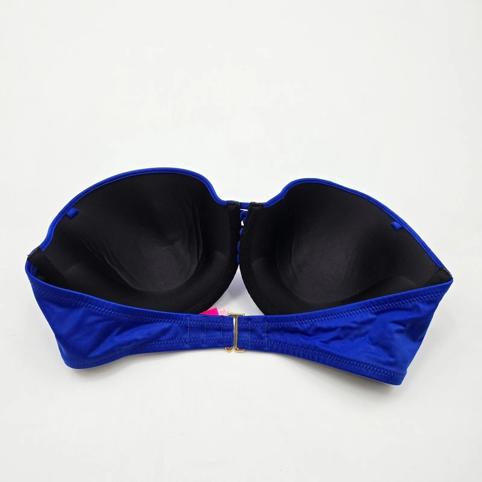 Victoria's Secret Blue Padded Strapless Bikini L Top Swimwear Large 32DD - Image 3