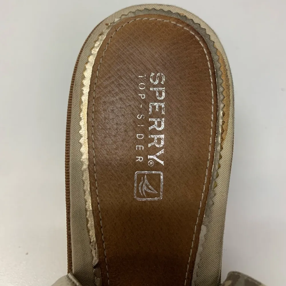 SPERRY gold cheetah cork wedges-Leather size 10 - Image 6
