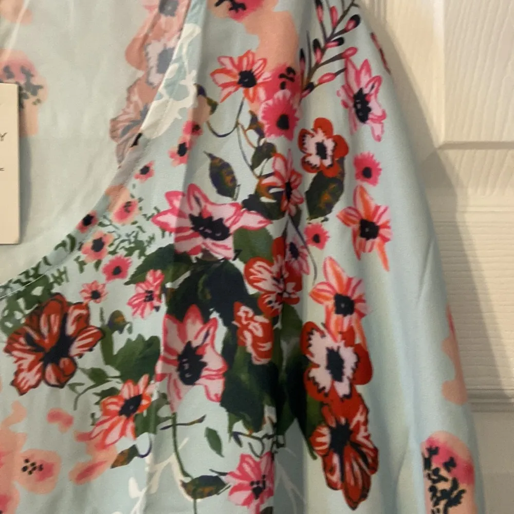 Adreamly Women's Pom Pom Trim Kaftan Chiffon Swimwear size S - Image 4