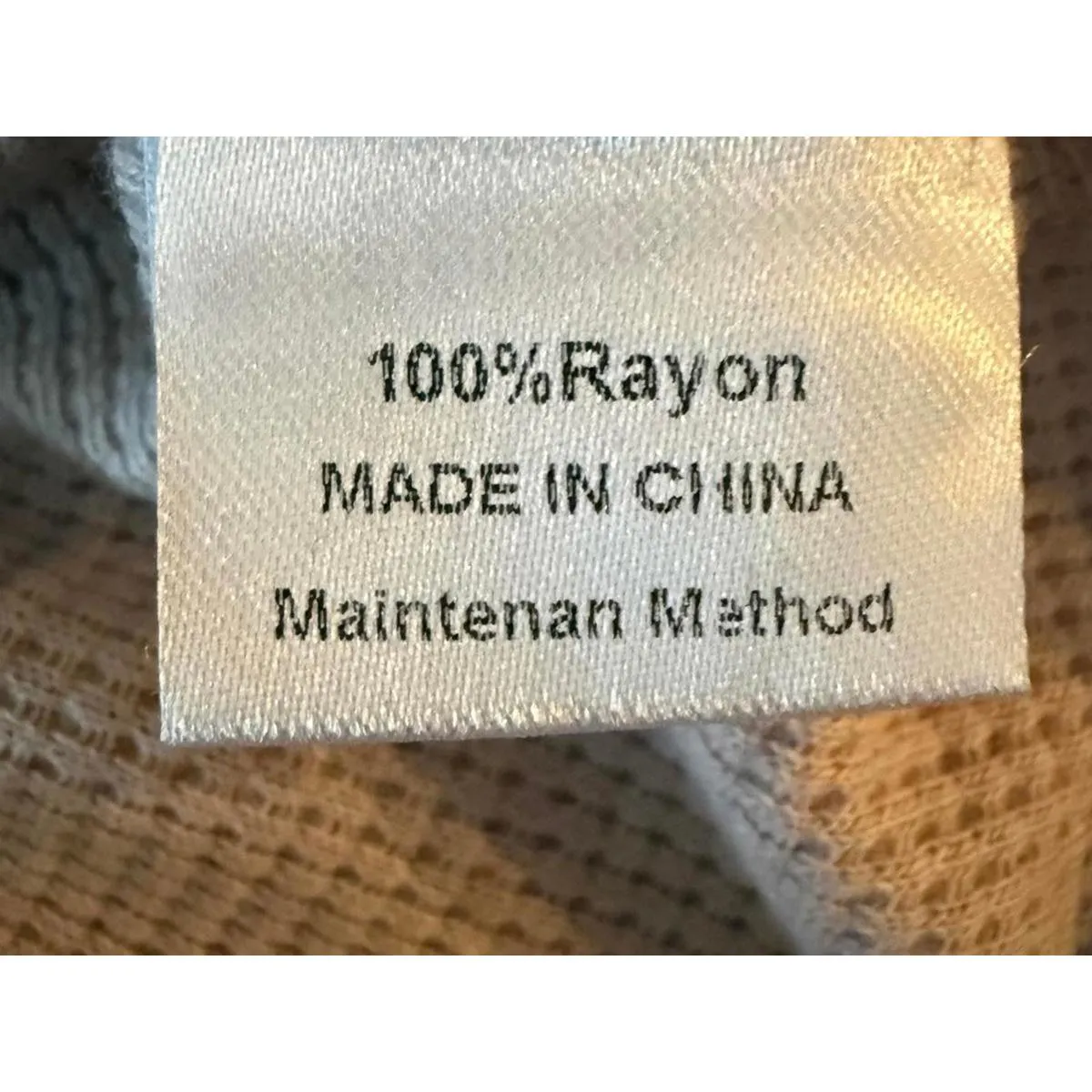 New Zesica Waffle Thermal Women's Shirt Top Large Beige Rayon Casual Relaxed - Image 6