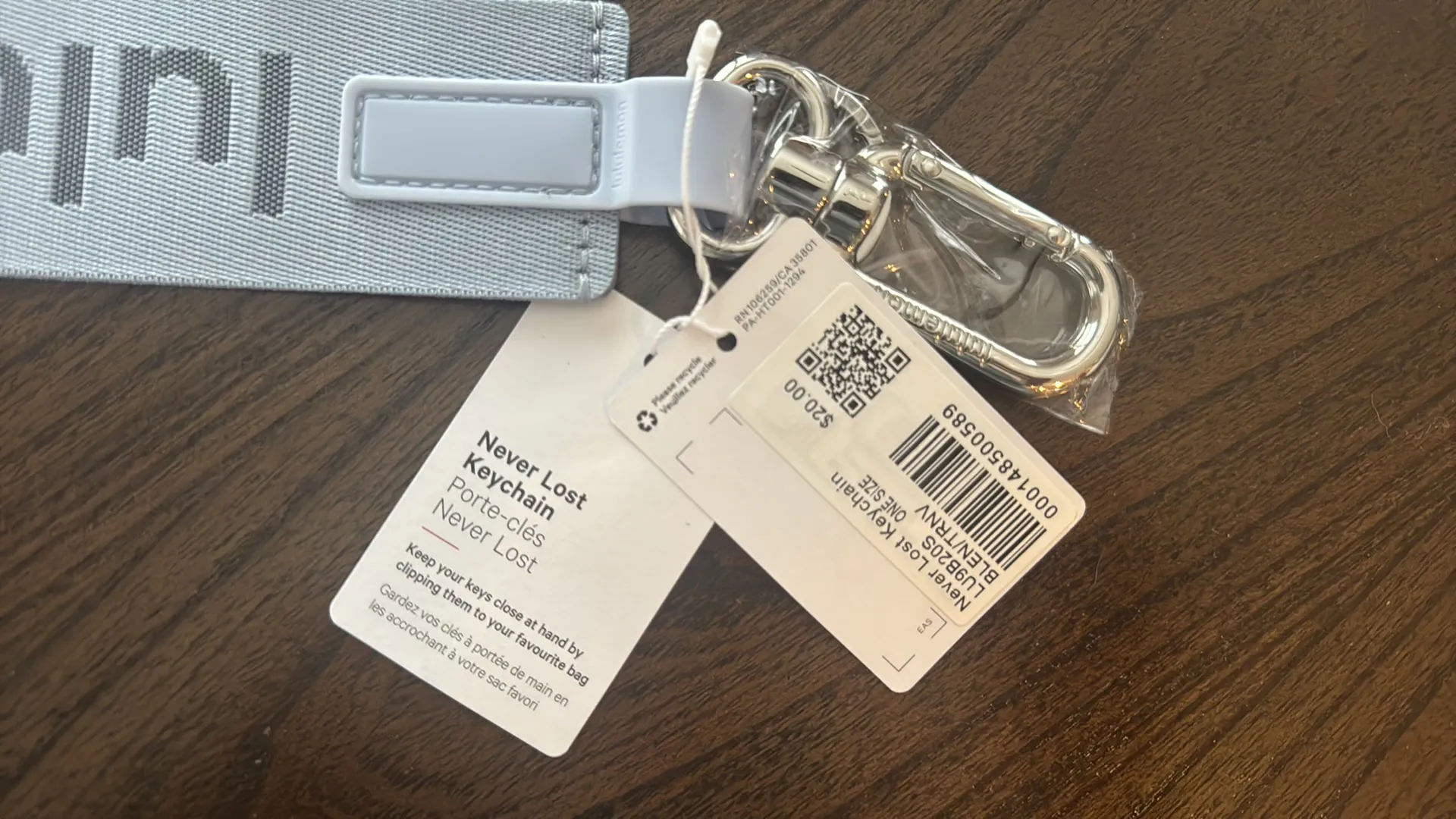 Lululemon Never Lost Keychain Light Blue  - Image 3