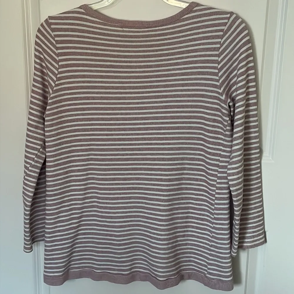 Soft Surroundings Striped Tunic Button Detail Medium - Image 2