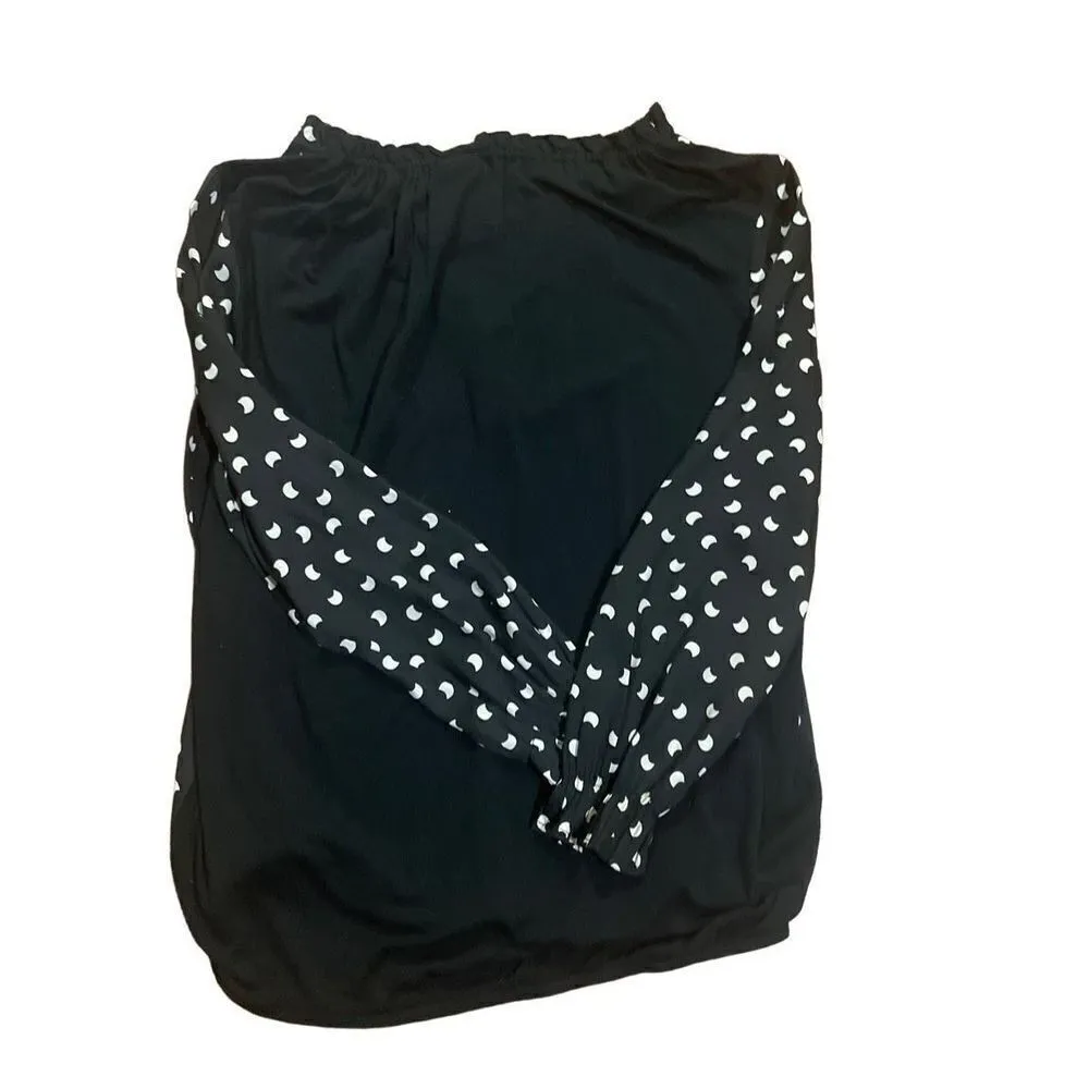 ANTHROPOLOGIE Dolan Left Coast Alcine Printed Ruffle Moon Print French Q… - Image 8