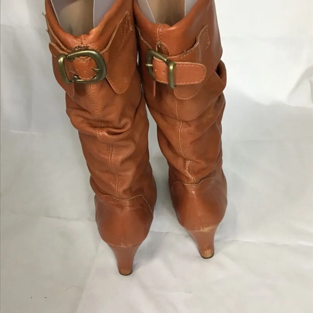 Women Knee Boots Sz. 10 Brown Legion” Knee Boots with side Buckle - Image 9