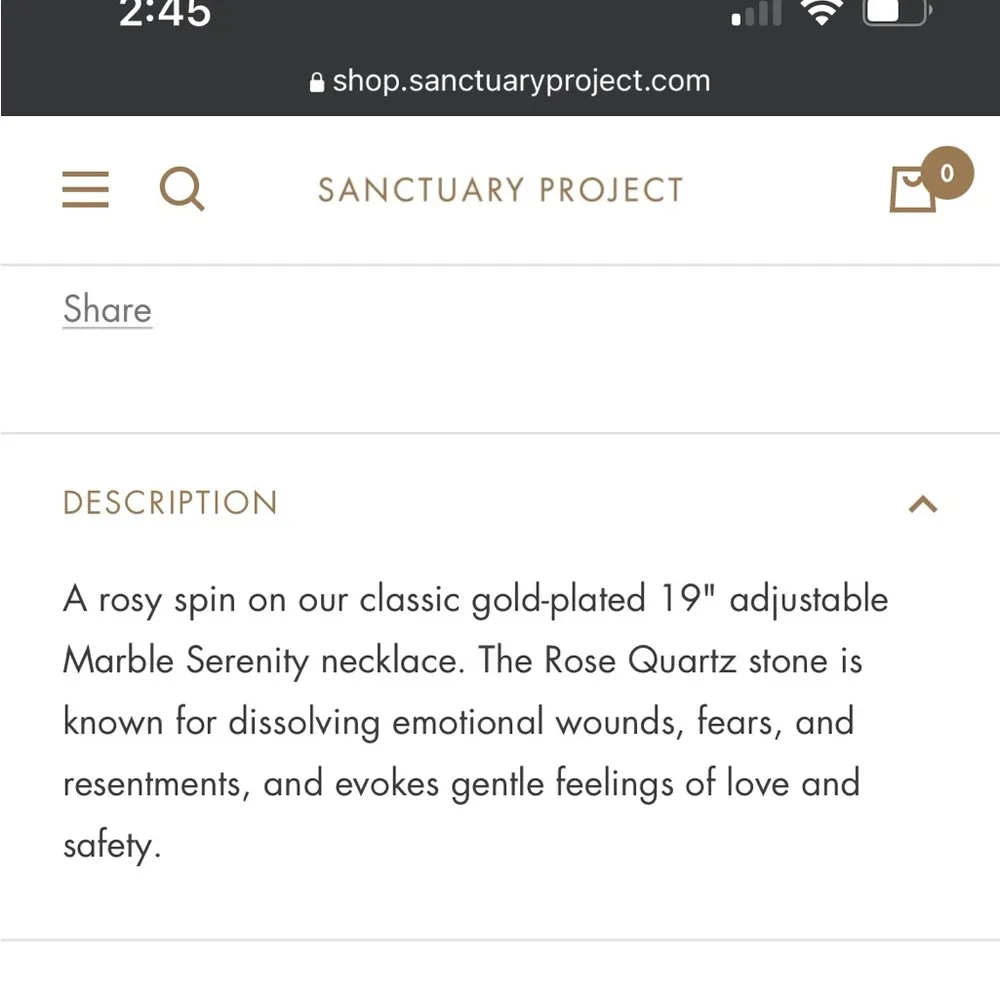 Sanctuary Project Gold and Rose Quartz Necklace - Image 5