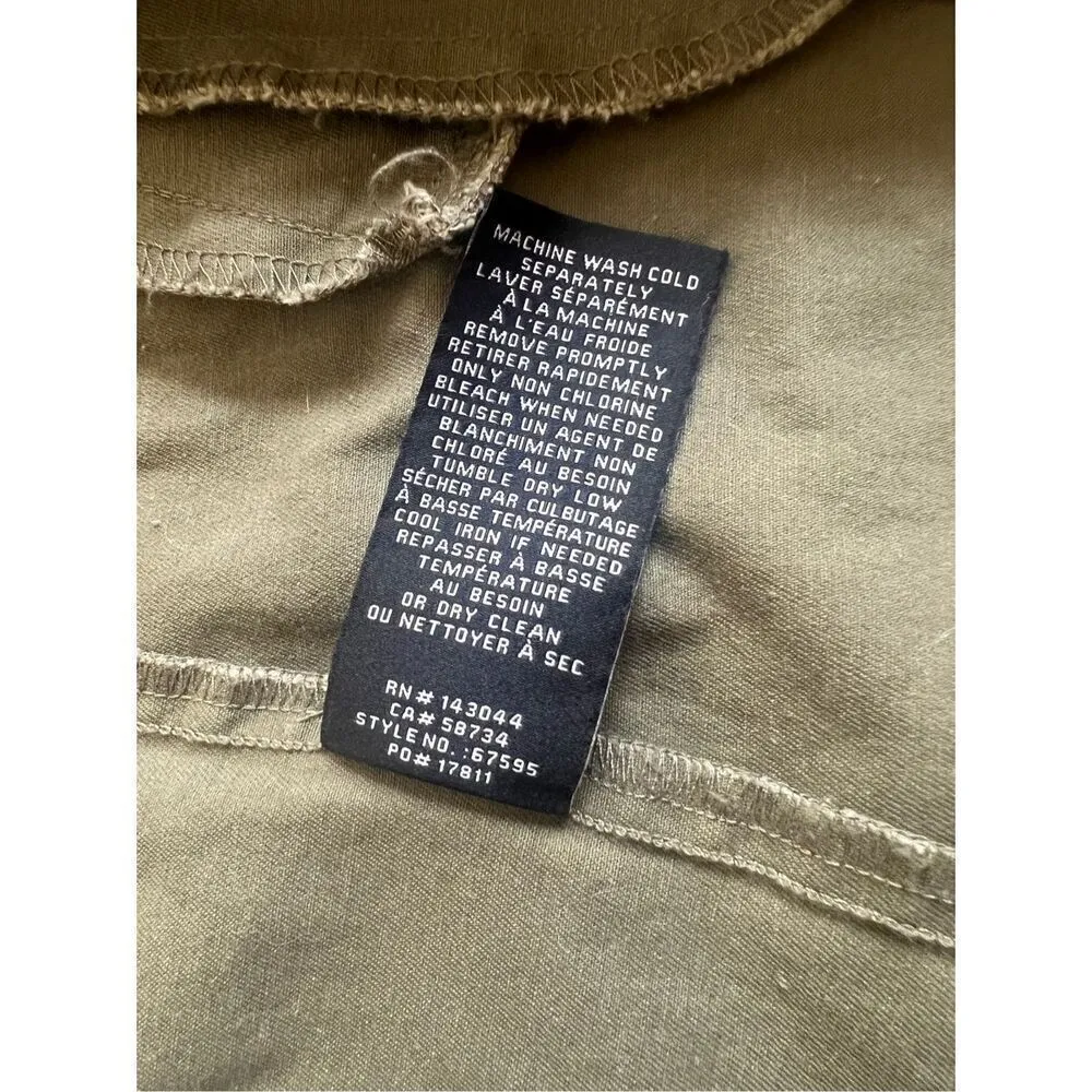 Seven For All Mankind Green Military/Army/Utility Jacket Coa Size M - Image 8