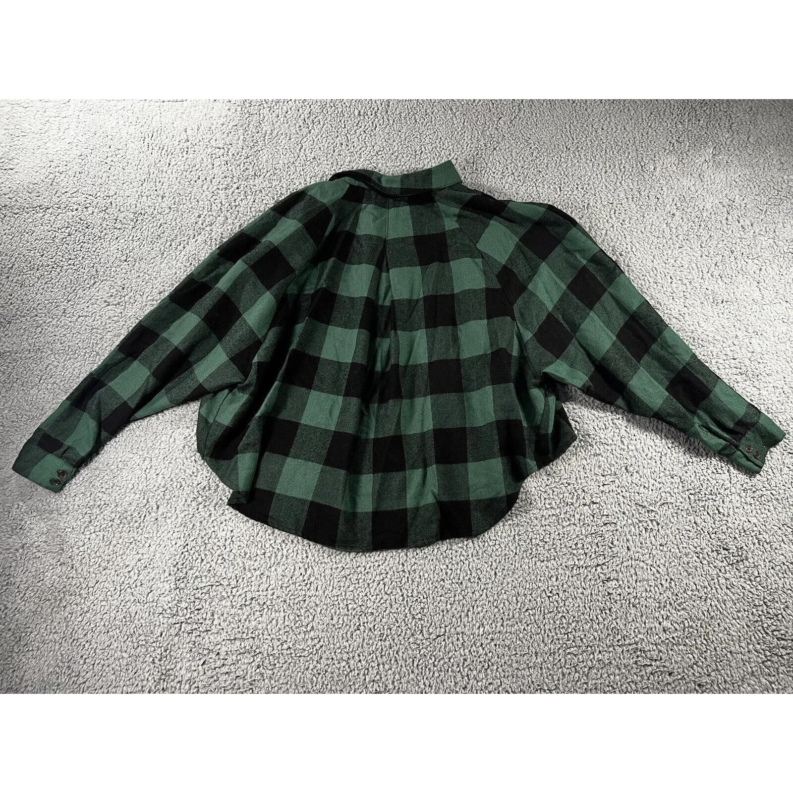 BDG Flannel Shirt Women Small Plaid Long Sleeve‎ Front Tie Festival Cottagecore - Image 3