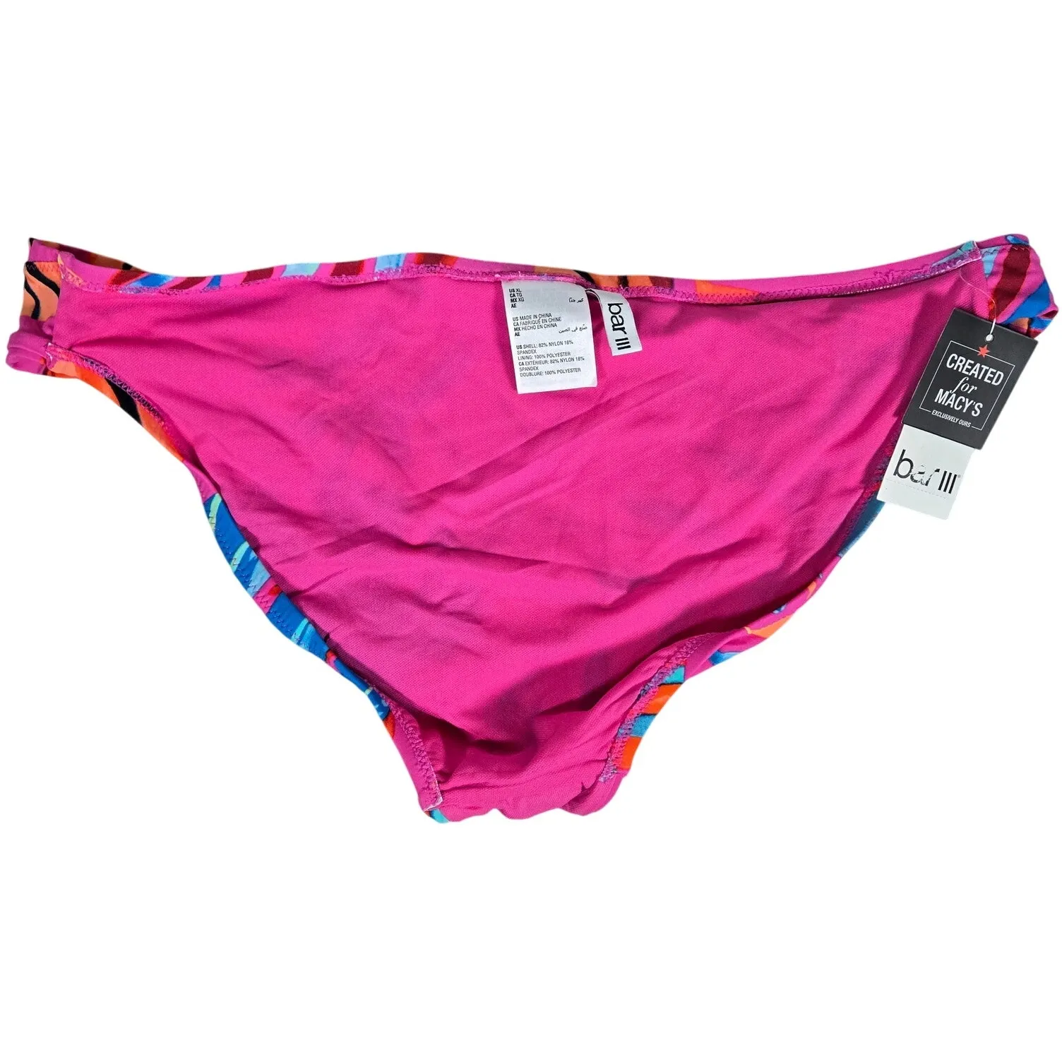 BAR III Paradise‎ In The Palms Swim Bottom in Magic Magenta XL NWT - Image 4