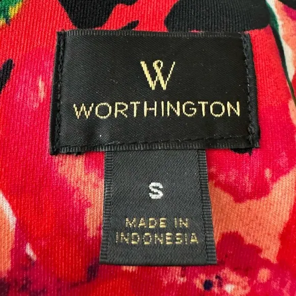 Worthington Sleeveless‎ Floral Print Shift Dress Size S - Image 5