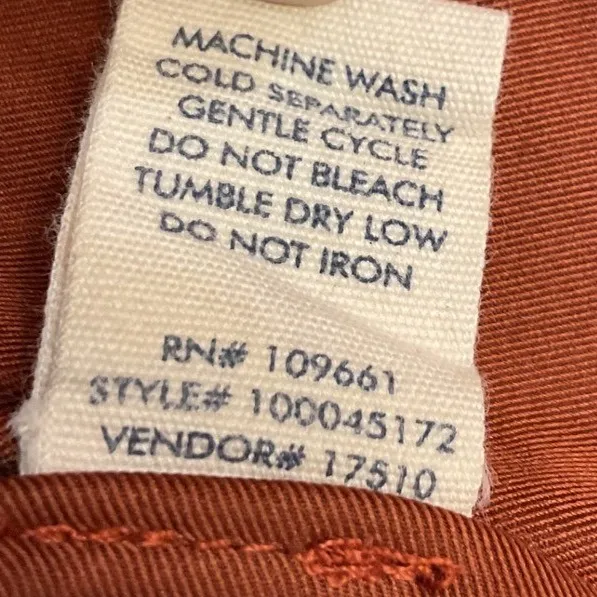 BKE Women's Small Rust Brown Utility Jacket Drawstring Waist Zip Front Collar - Image 9