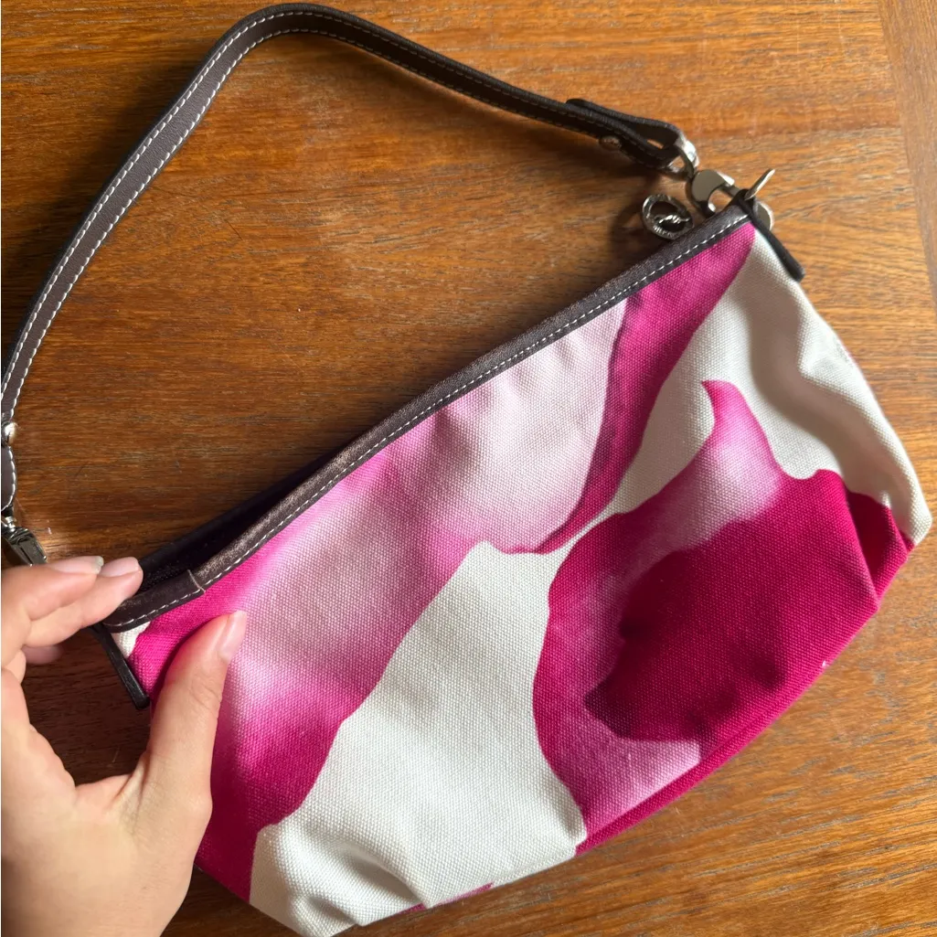 Longchamp Pink and Cream canvas purse - Image 3