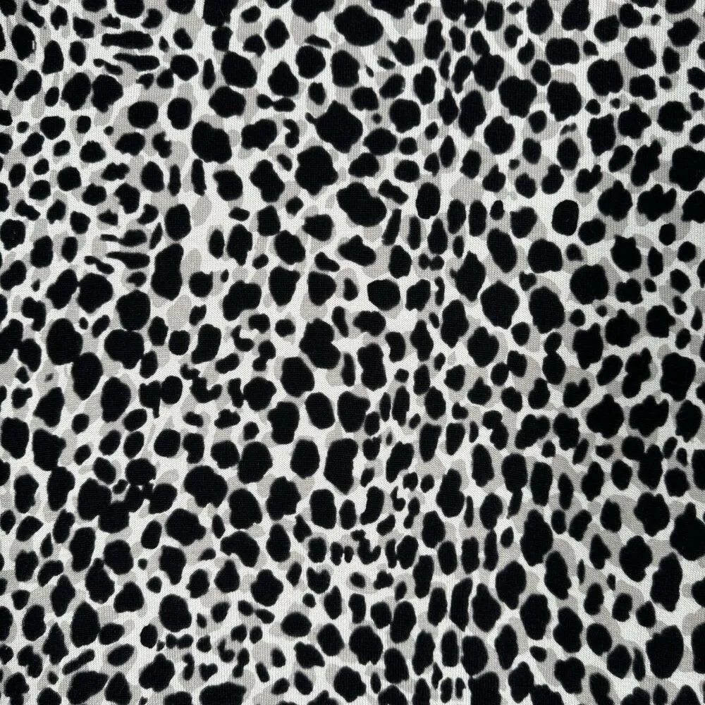 Foxcroft Sweater Womens Large White Black Leopard Cardigan Neutral Office Casual - Image 6