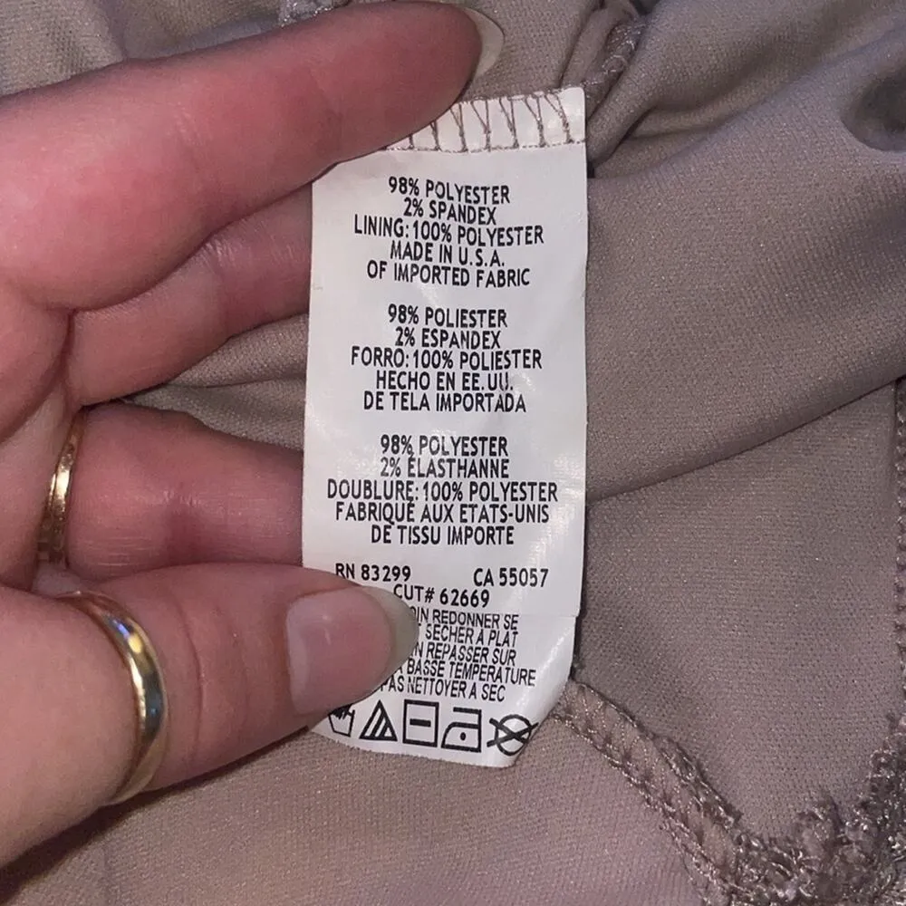 Y2K Jump Apparel Open back lace tan halter maxi formal dress - Image 6