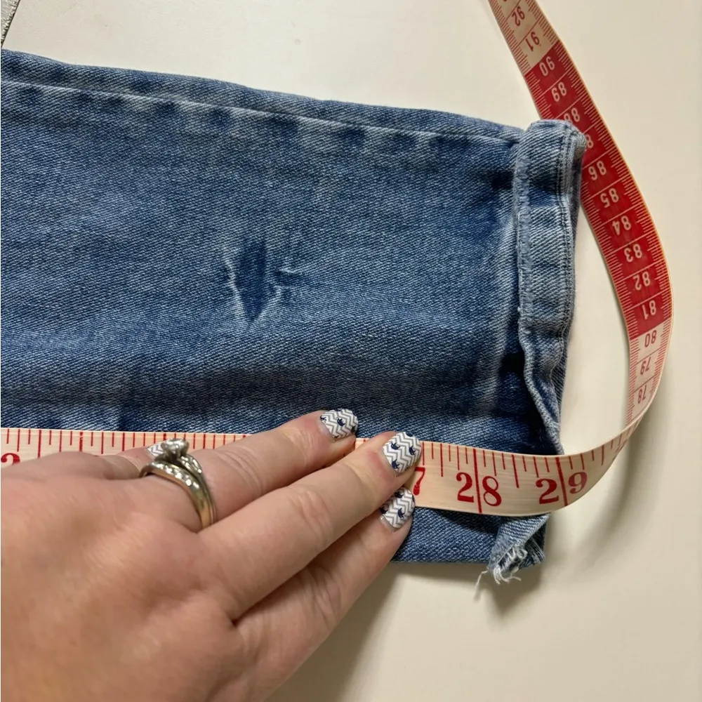 Pilcro and the Letterpress Slim Boyfriend Fit Blue Jeans Size 25 Distressed - Image 6