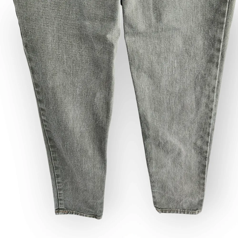 Vintage 80s Bongo High Waisted Army Green Tapered Leg Jeans 27 - Image 9