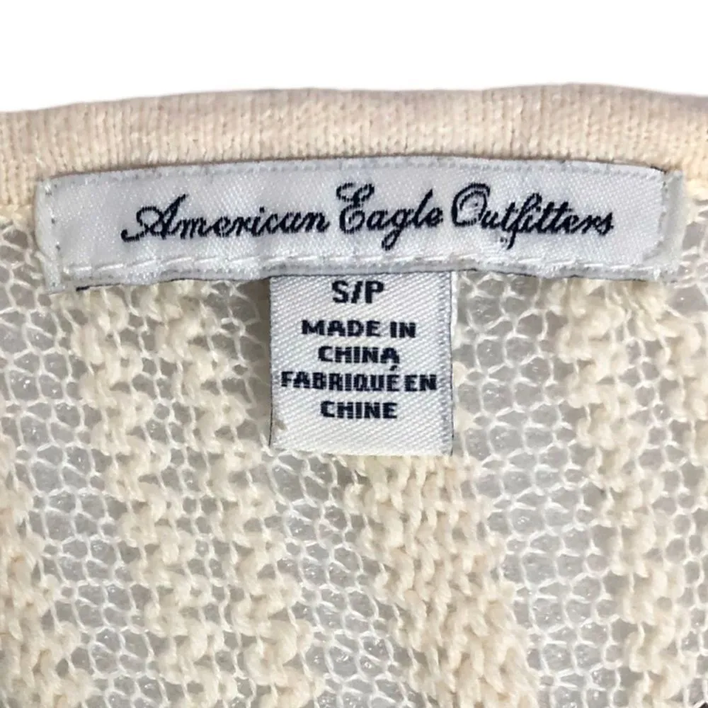 American Eagle Ivory Crochet Cotton Tank Coverup Tunic Dress - Image 4