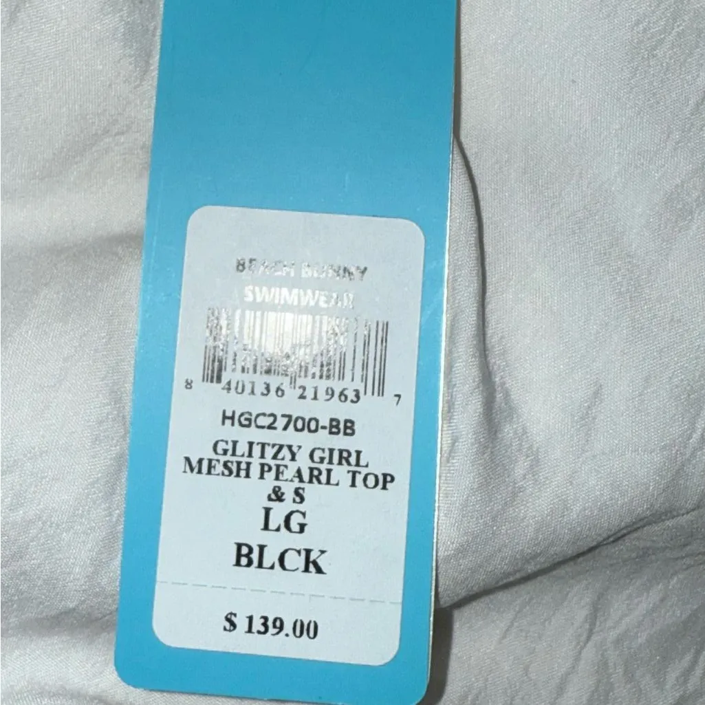 NWT Beach Bunny Glitzy Girl Pearl and Rhinestone Mesh Tank Top‎ - Image 6