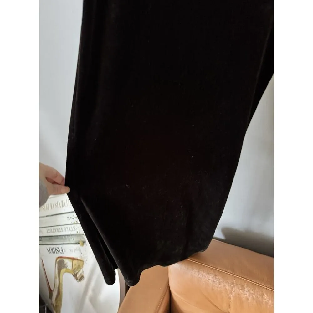 Chicos Black Velvet High Rise Pull On Wide Leg Pants Women’s Size XL Chicos 3 - Image 5