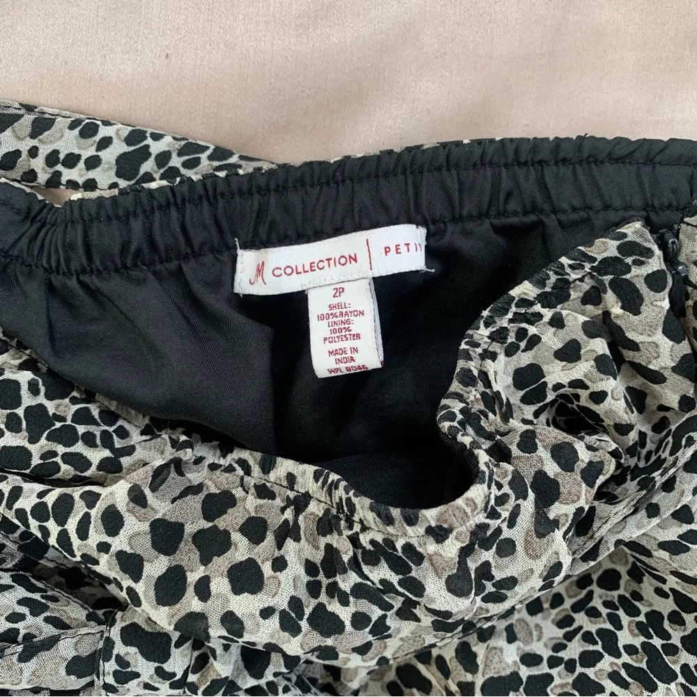 Vintage Flowy Cheetah Print Midi Skirt - Image 2