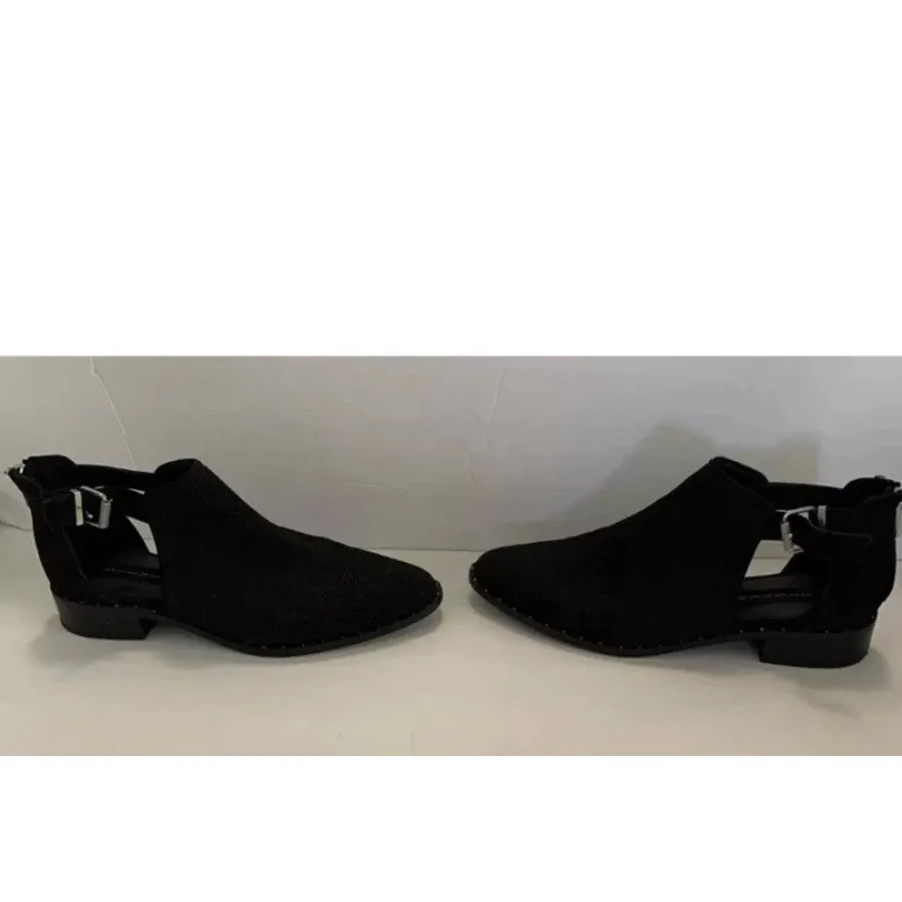 Steven By Steve Madden Cirsi Black Leather Upper Boots Ankle Booties 9 Excellent - Image 3