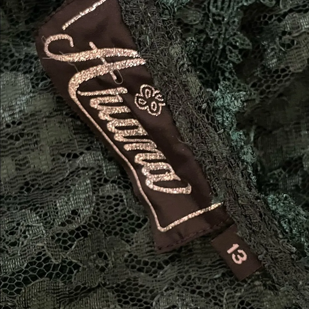 Vintage Green Lace Skater Dress Keyhole Long - Image 12