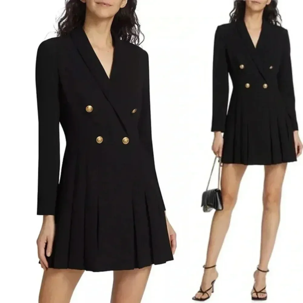 Alice‎ + Olivia Kyrie Tuxedo Dress Black Size 12 - Image 11