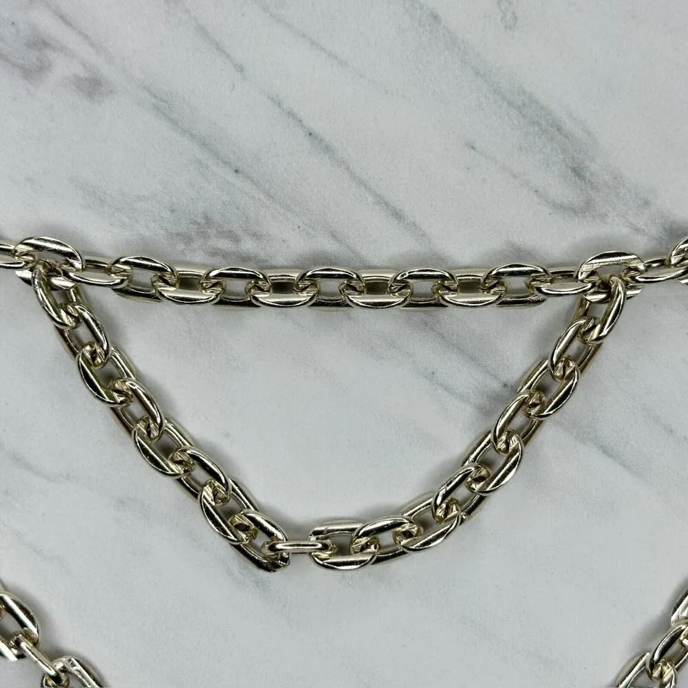 Lightweight Draped Gold Tone Metal Chain Link Belt Y2K Festival XS/Small XS/S ✨ - Image 10