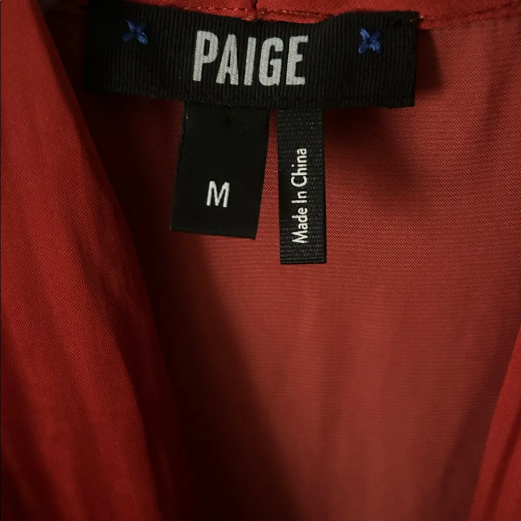 Paige Dijon body suit lipstick red M NWOT - Image 4