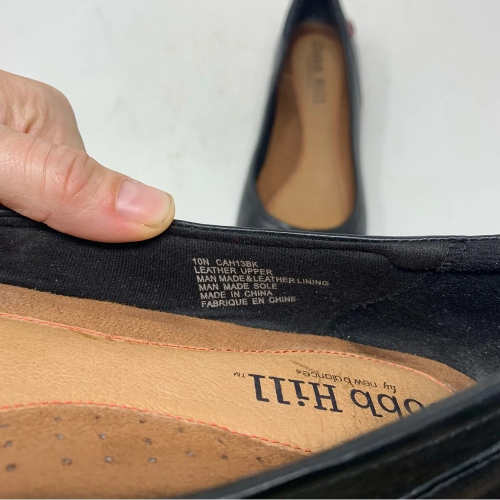 Rockport Cobb Hill Emma 10 N Black Leather Flats Classic Comfort Shoe - Image 8