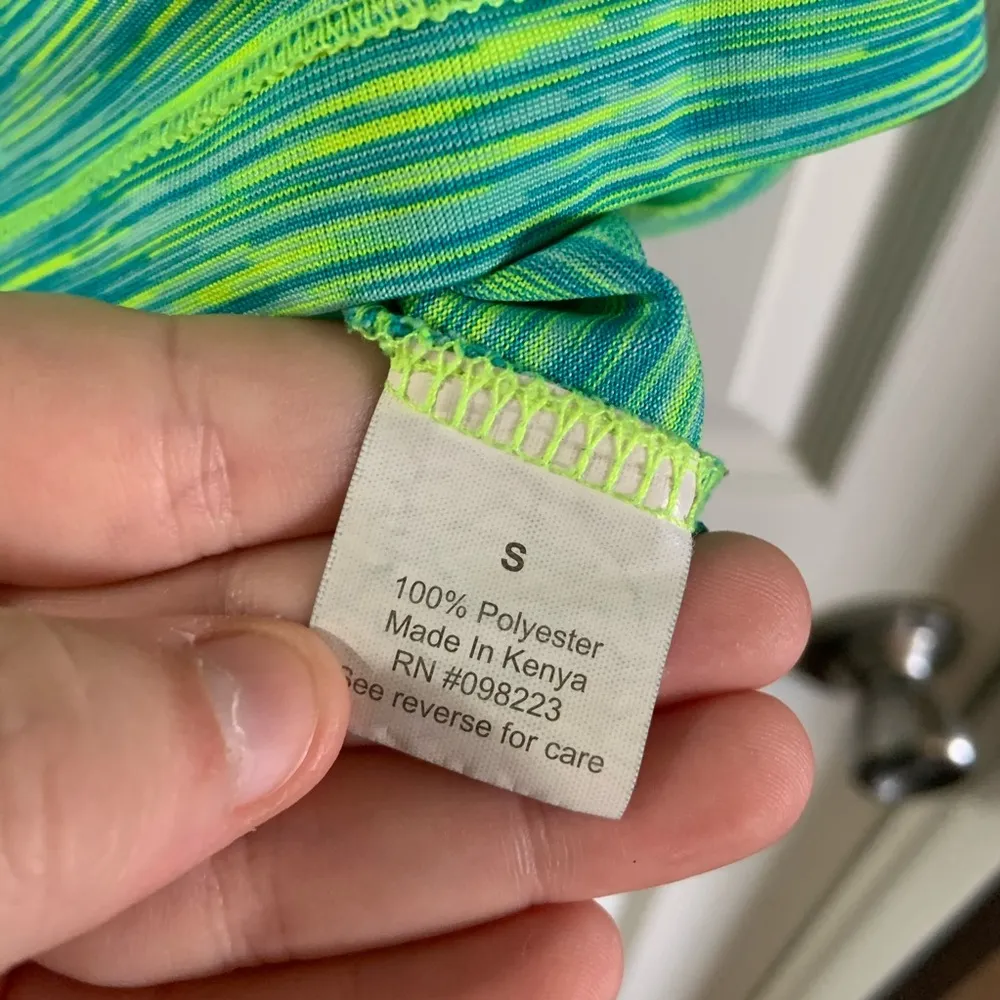 Bcg  Green/Blue V Neck Short Sleeve Active Tee Small - Image 7