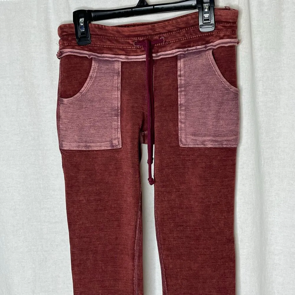 Free People Movement Kyoto Leggings Pink Colorblock Size Medium Drawstring Waist - Image 6
