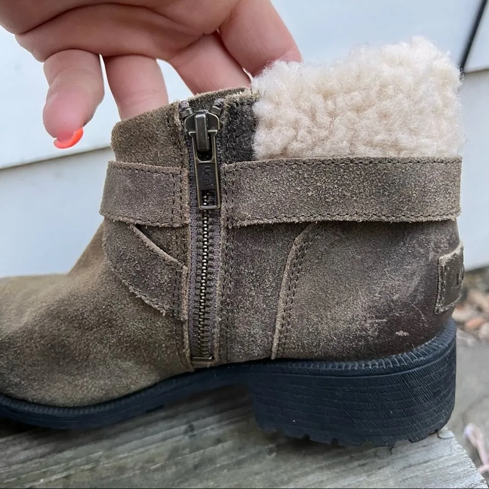 Ugg Benson Low Waterproof Leather Wool Lined Boots Size 6 - Image 5