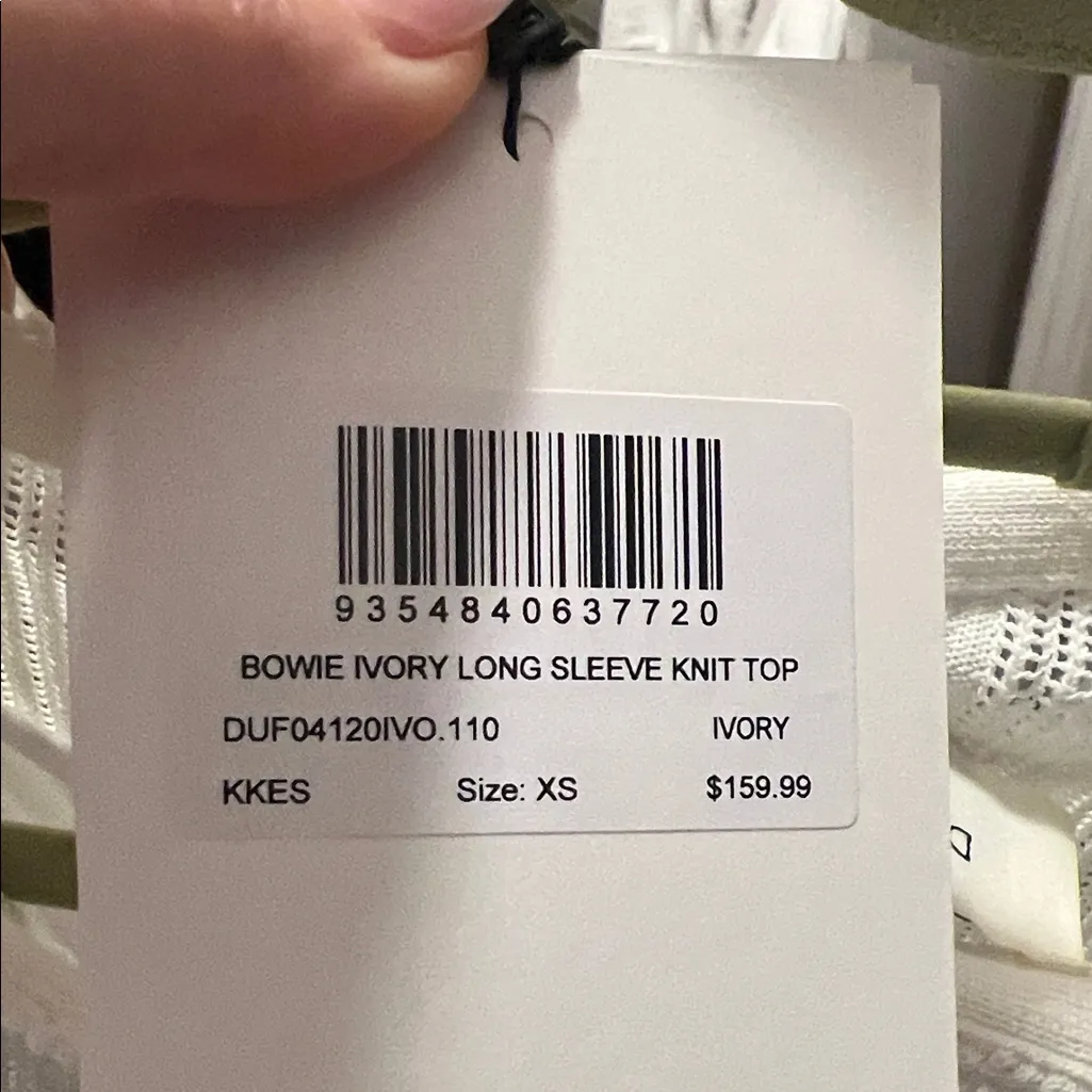 Bowie Ivory Long Sleeve Knit from Dissh White Size XS - Image 4