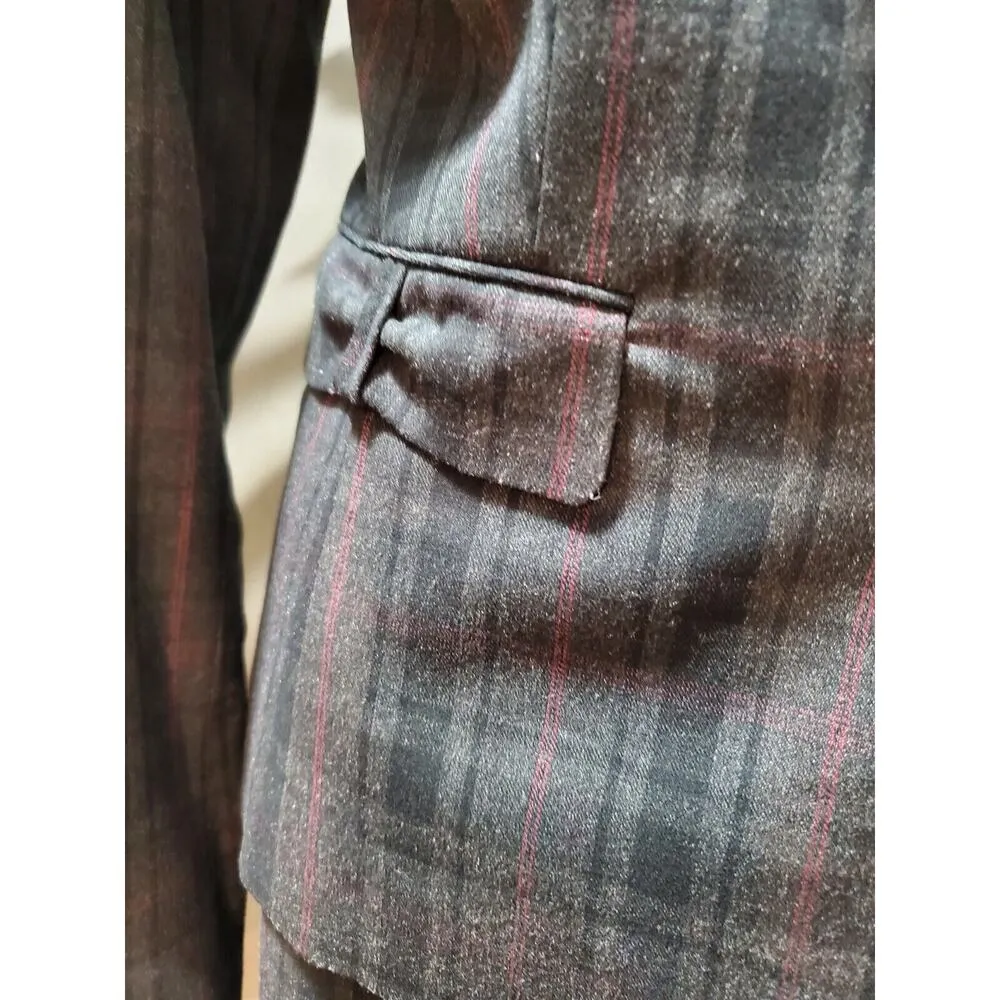 Larry Levine Women's Gray Polyester Single Breasted Jacket & Pant 2 Pc's Suit 10 - Image 7