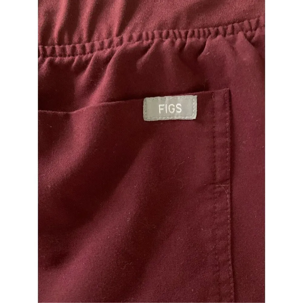 FIGS joggers maroon burgundy women's size medium petite - Image 6