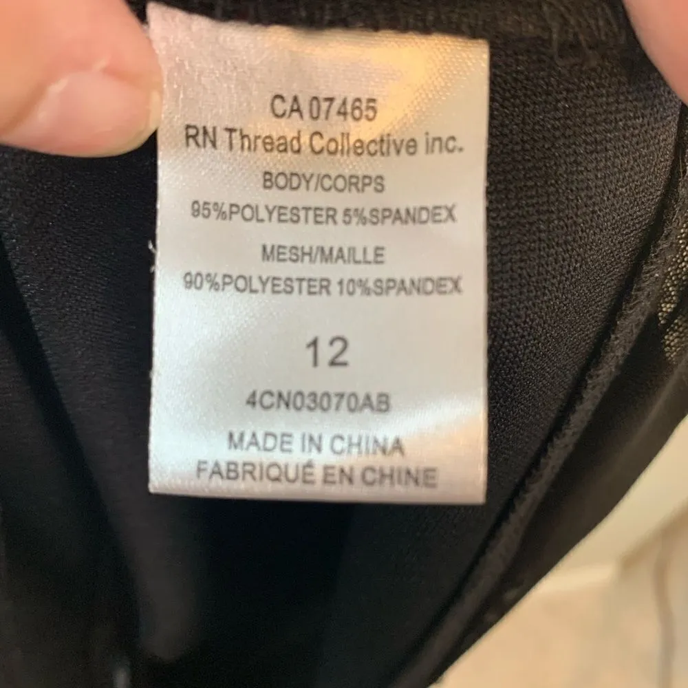 ABS Allen Schwartz Black mesh dress size 12 - Image 8