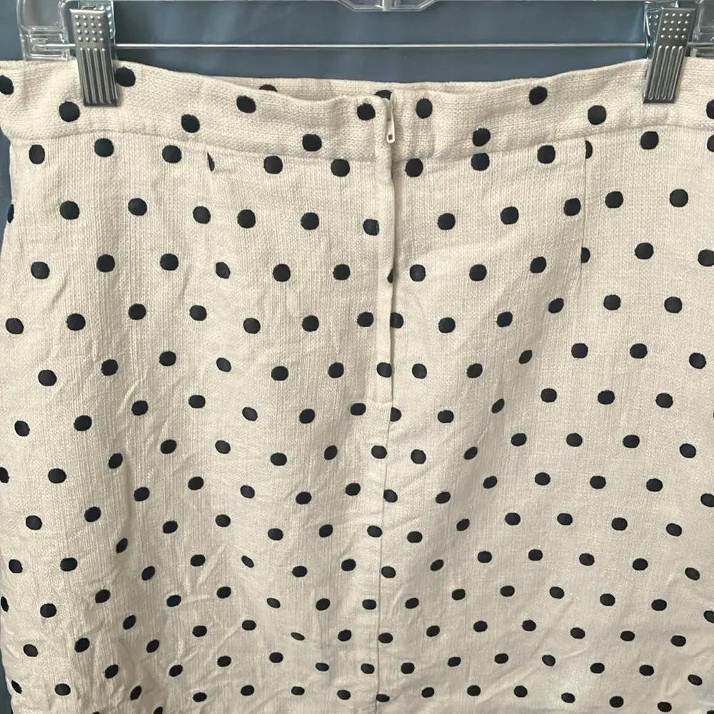 : “Skirt the line” Cream with black polka dots skirt- midi- 12 - Image 13