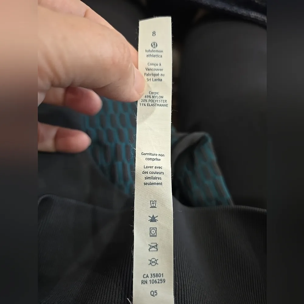 Lululemon Wunder Under Full Length High Waist Green Gray Leggings Size 8 Texture - Image 7