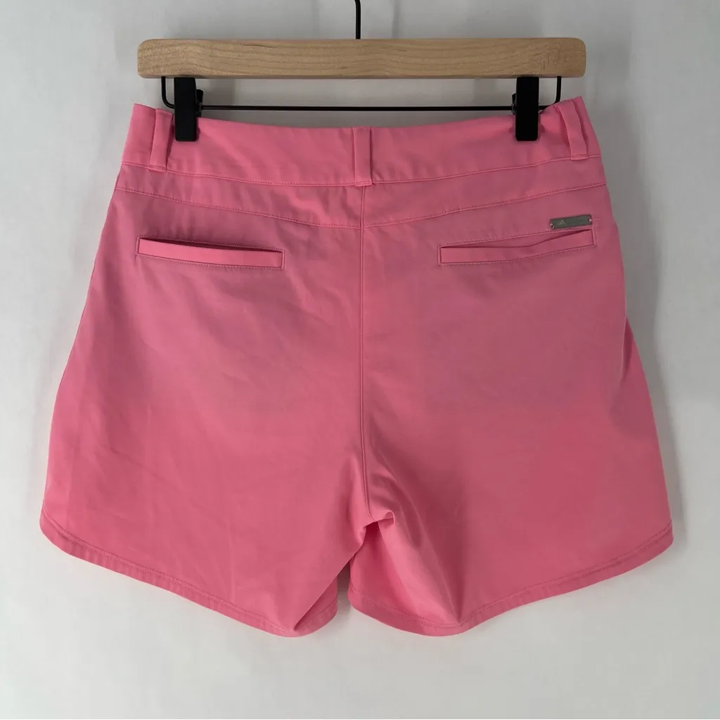 Adidas Pink Lightweight Stretch Performance Women's High Rise Midi Shorts Size 4 - Image 9