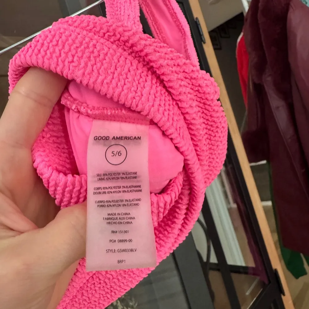 Good American Bikini Top swimsuit plus curve Bright Always Fits Hot one Shoulder - Image 3