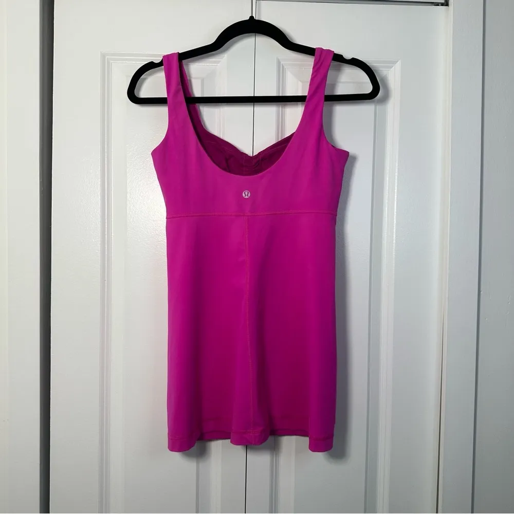 Lululemon Women’s Aria Tank II Lined Built In Bra Raspberry Size 6 - Image 2