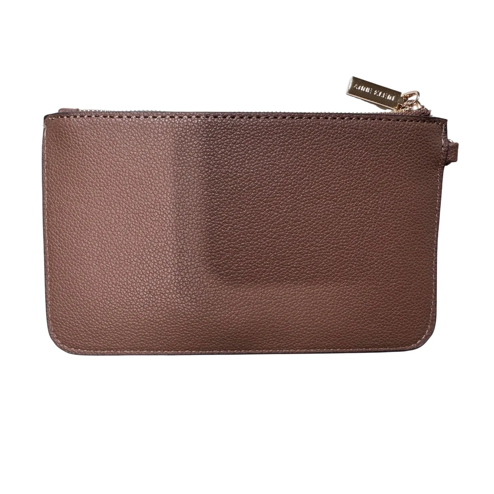 Anne Klein Women's Brown Pebbled Leather Zip Wallet Cardholder Coin Pouch - Image 6