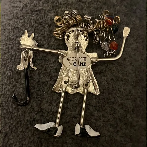 Carrette by Ganz Brats Crazy Cat Lady Pin‎ Brooch Silver - Image 5