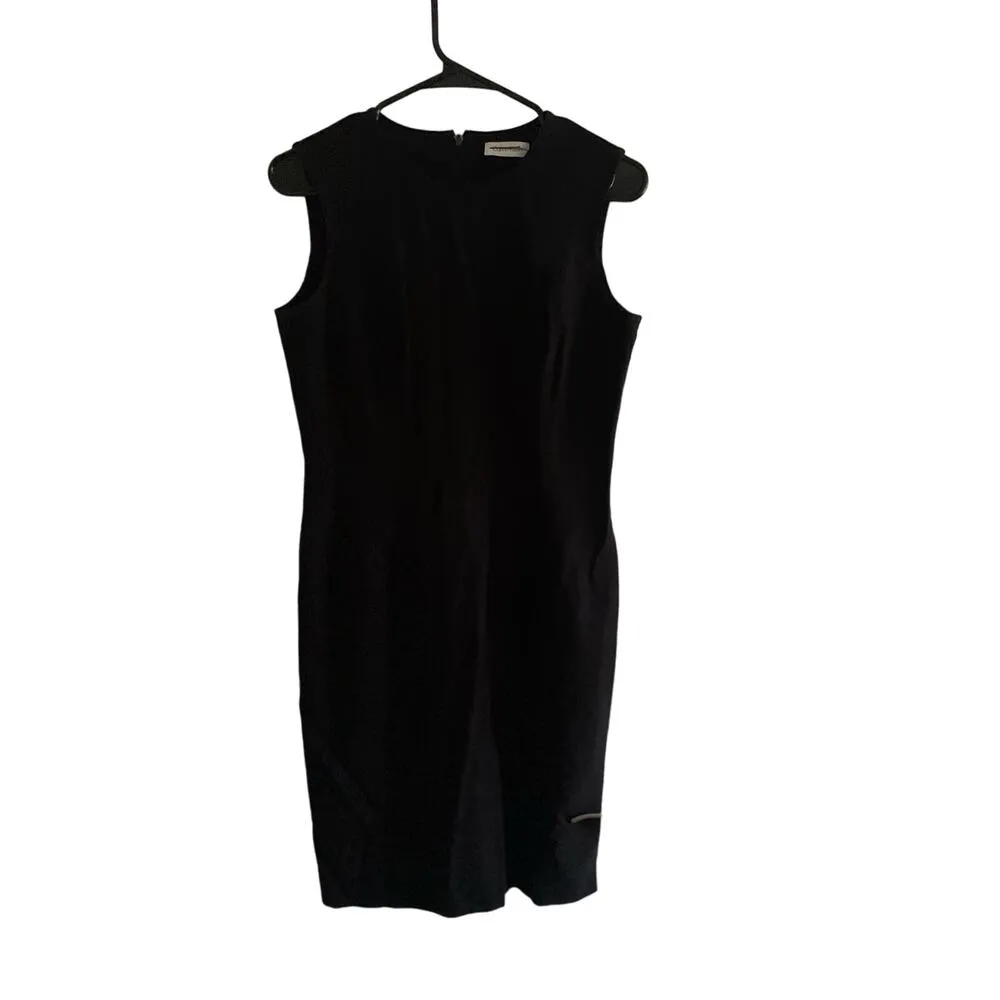 Calvin Klein Sleeveless Seam Front Scuba Crepe Crew Neck Sheath Dress - Image 4