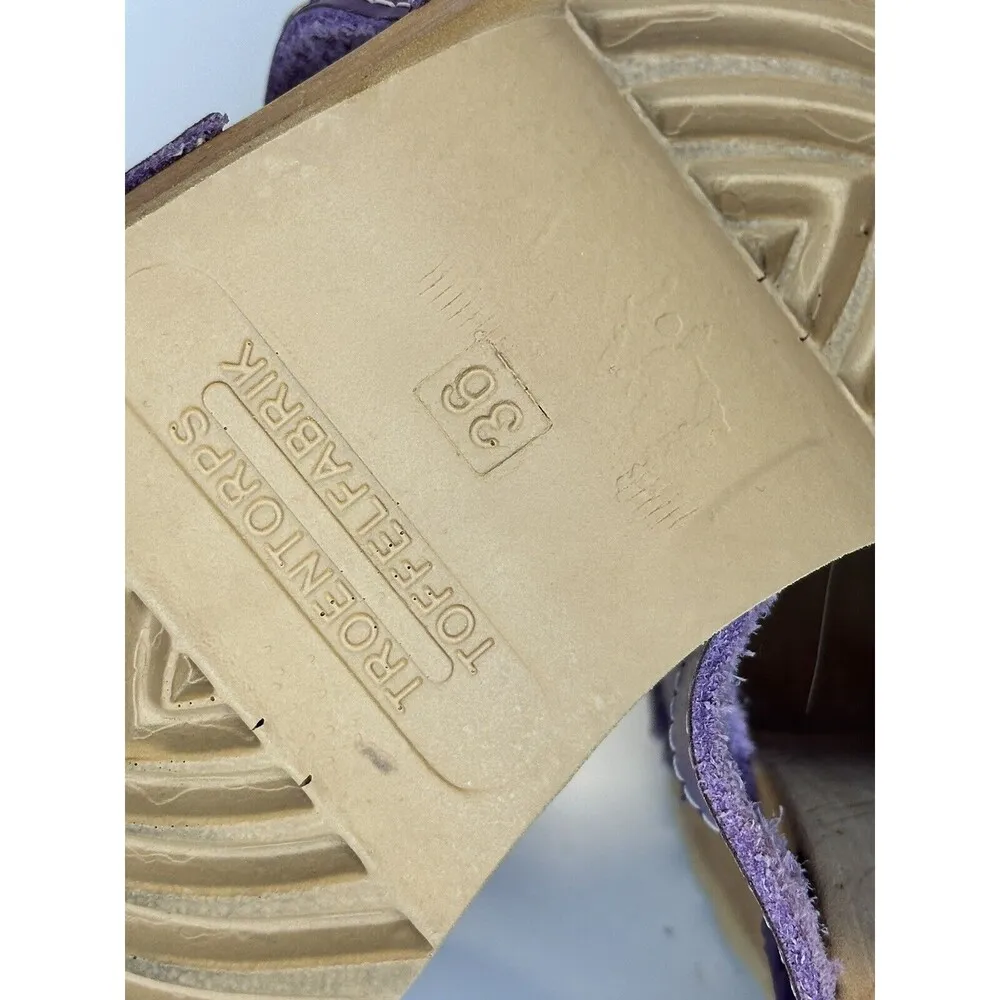 Swedish Clogs Troentorp Mary Jane Purple Size US Womens 6 / EU 36 - Image 9